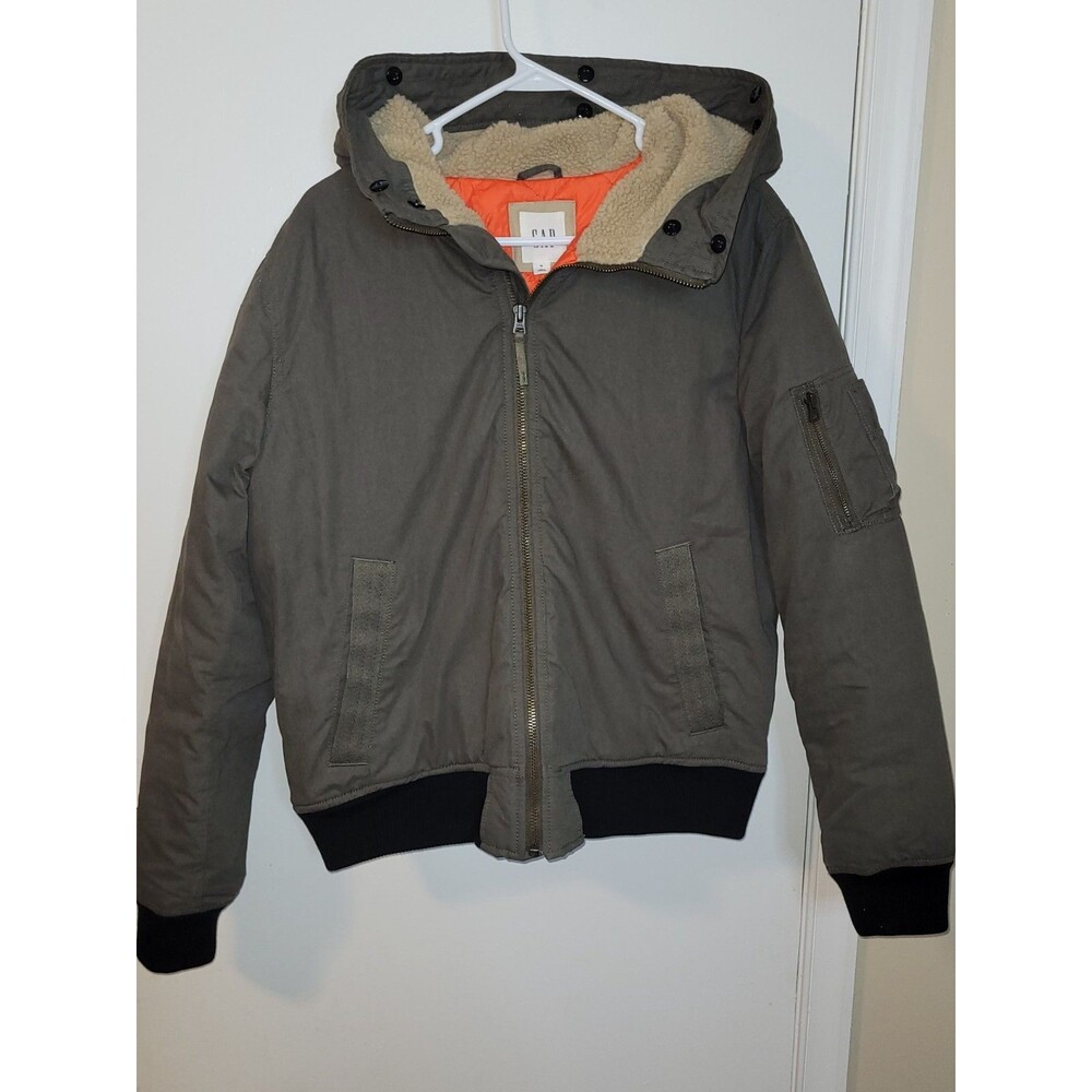 Gap Men's Hooded Bomber Jacket Size Medium